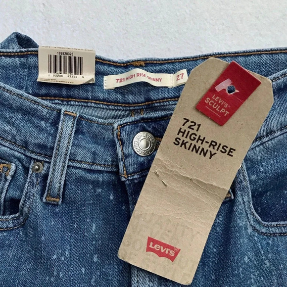 Levi's NWT 721 High Rise Skinny Jeans Women 4/27 - Picture 8 of 12